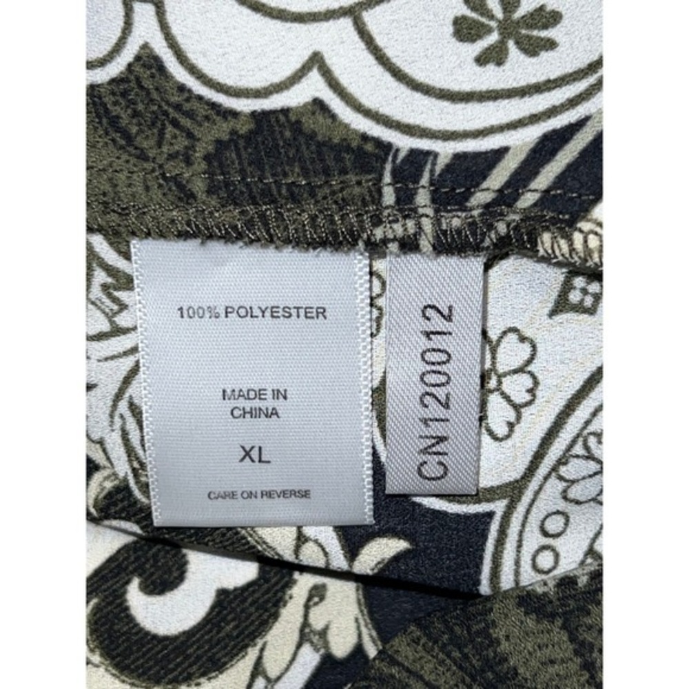 SOHO New York‎ Company Jeans Womens Wrap Style Blouse Kimono Sleeve Print XL Top - Picture 8 of 9